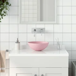 vidaXL Wastafel rond keramiek matroze