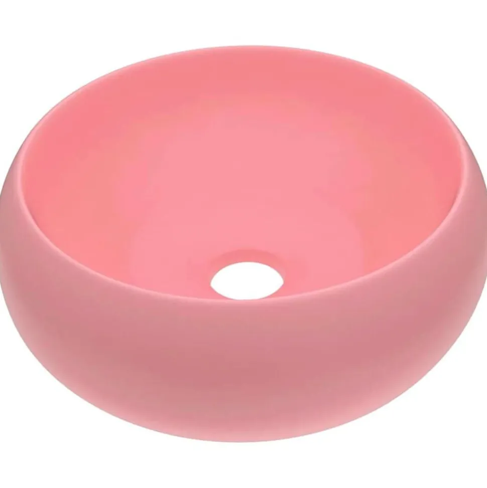 vidaXL Wastafel rond 40x15 cm keramiek matroze