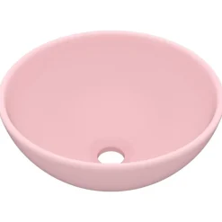 vidaXL Wastafel rond 32,5x14 cm keramiek matroze