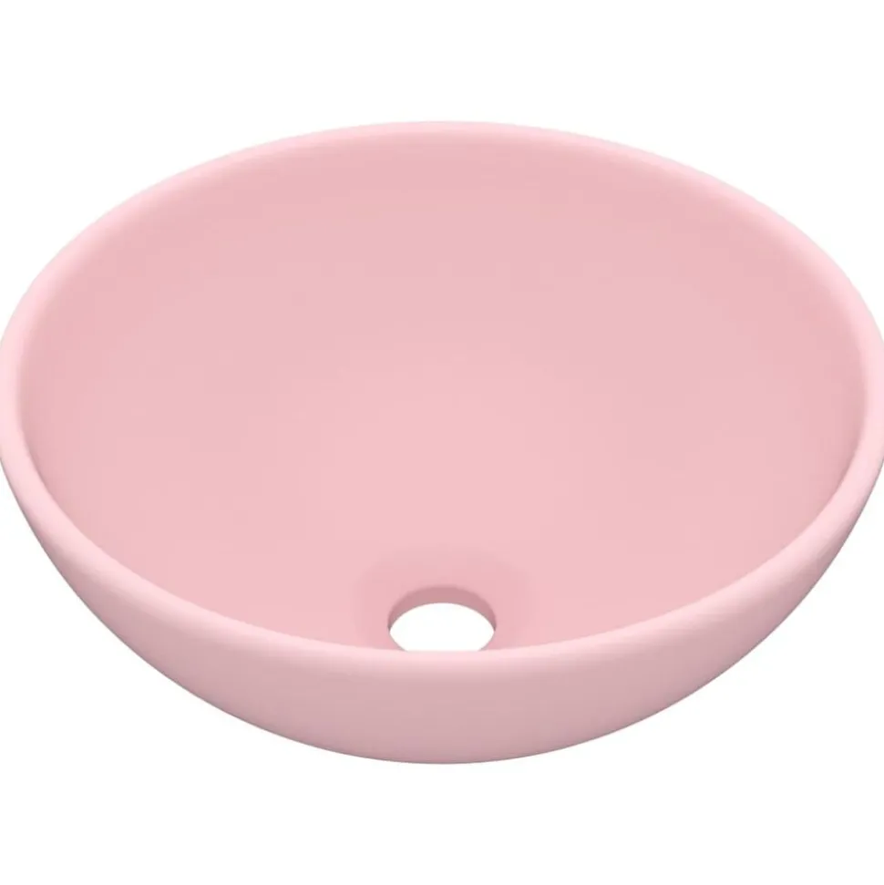 vidaXL Wastafel rond 32,5x14 cm keramiek matroze