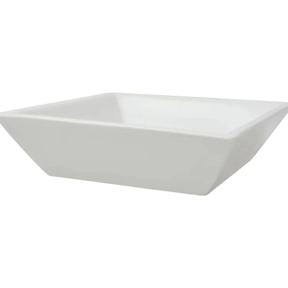 vidaXL Wastafel vierkant wit 41,5x41,5x12 cm keramiek