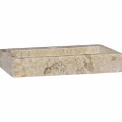 vidaXL Wastafel wandgemonteerd 38x24x6,5 cm marmer crèmekleurig