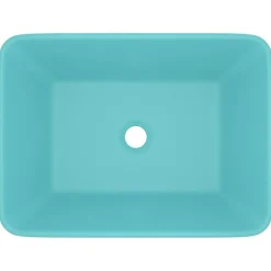 vidaXL Wastafel 41x30x12 cm keramiek mat lichtgroen