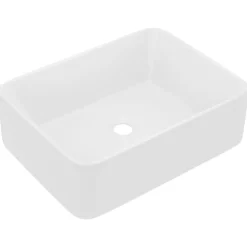 vidaXL Wastafel 41x30x12 cm keramiek matwit
