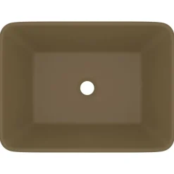 vidaXL Wastafel 41x30x12 cm keramiek matcrème