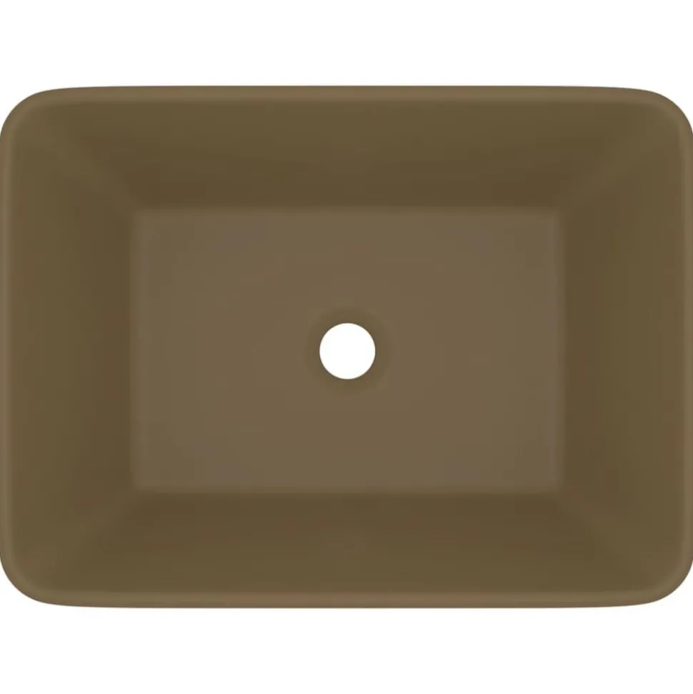 vidaXL Wastafel 41x30x12 cm keramiek matcrème