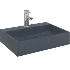 vidaXL Wastafel 50x38x11 cm mineraal gegoten/marmer gegoten antraciet