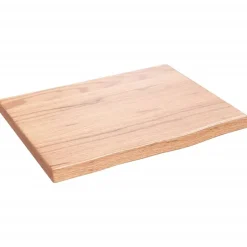 vidaXL Wastafelblad 40x30x2 behandeld massief hout lichtbruin