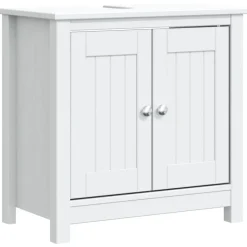 vidaXL Wastafelkast BERG 60x34x59 cm massief grenenhout wit