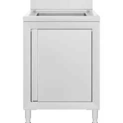 vidaXL Wastafelkast commercieel 60x60x96 cm roestvrij staal