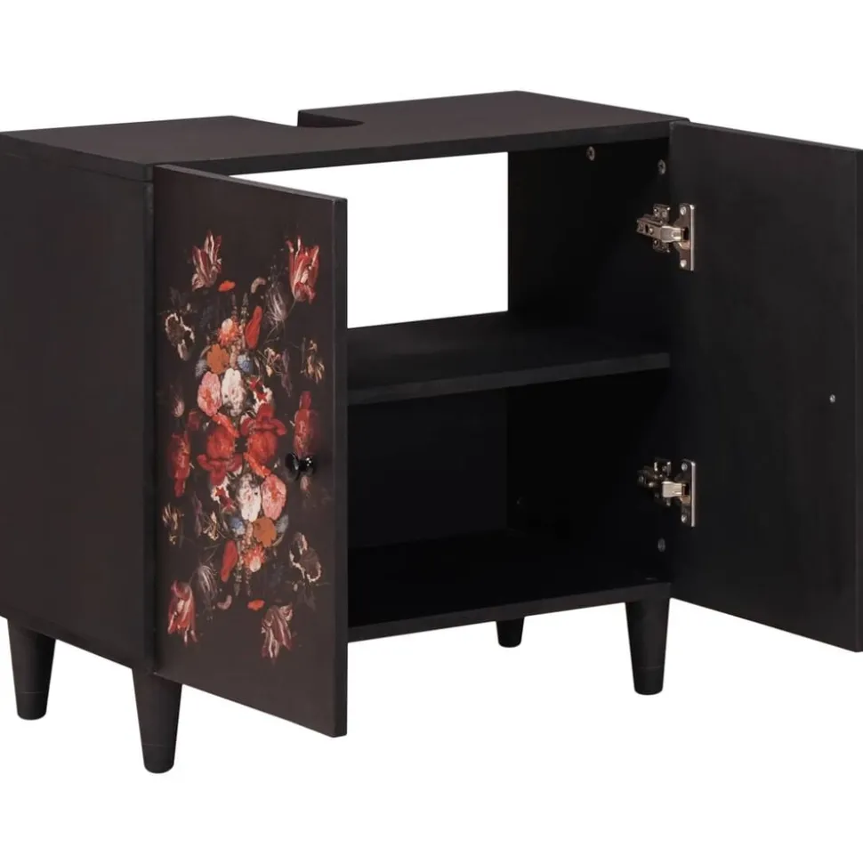 vidaXL Wastafelkast Multikleur 62 x 33 x 58 cm Massief Mango Hout