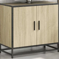 vidaXL Wastafelkast Sonoma eiken 65x33x60 cm bewerkt hout