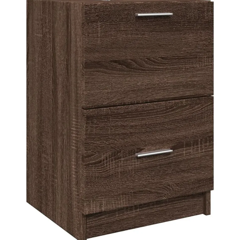 vidaXL Wastafelkast 40x37x59 cm bewerkt hout bruin eikenkleurig