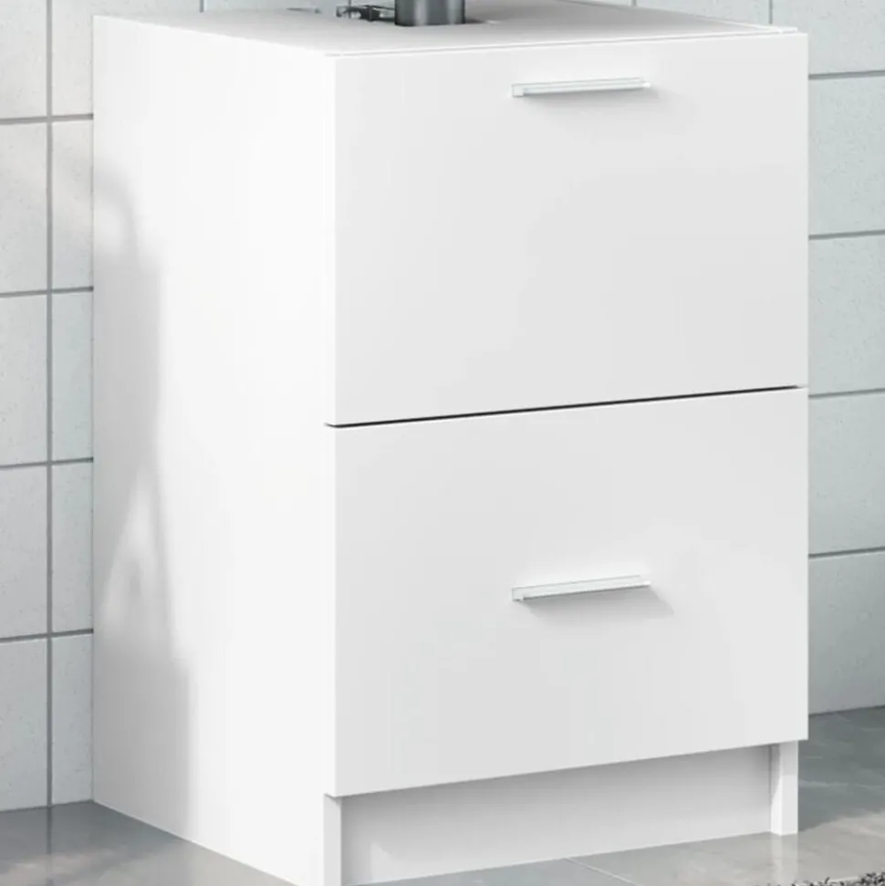 vidaXL Wastafelkast 40x37x59 cm bewerkt hout wit
