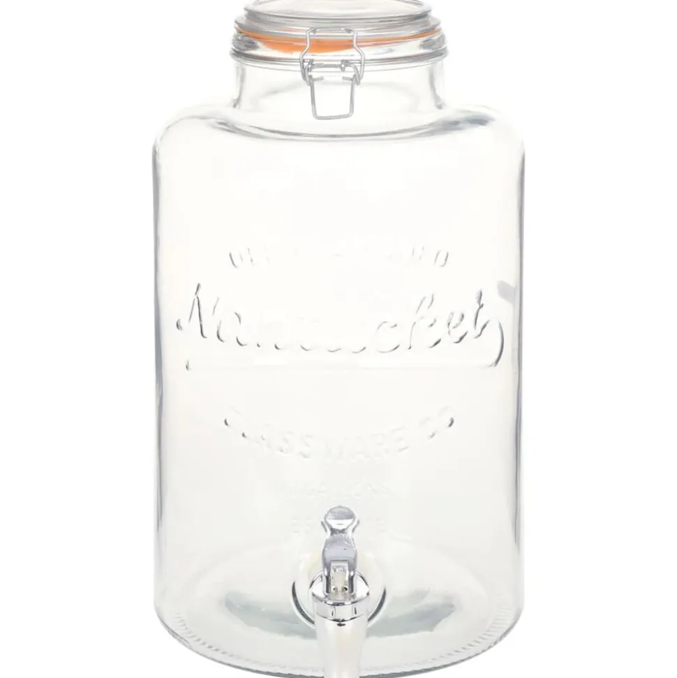 vidaXL Waterdispenser XXL met kraan 8 L glas transparant