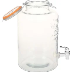vidaXL Waterdispenser XXL met kraan 8 L glas transparant