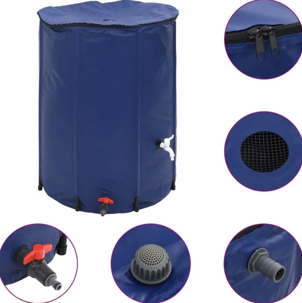 vidaXL Watertank met kraan opvouwbaar 750 L PVC