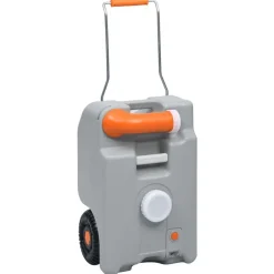 vidaXL Watertank op wielen 25 L grijs