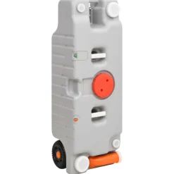 vidaXL Watertank op wielen 75 L grijs