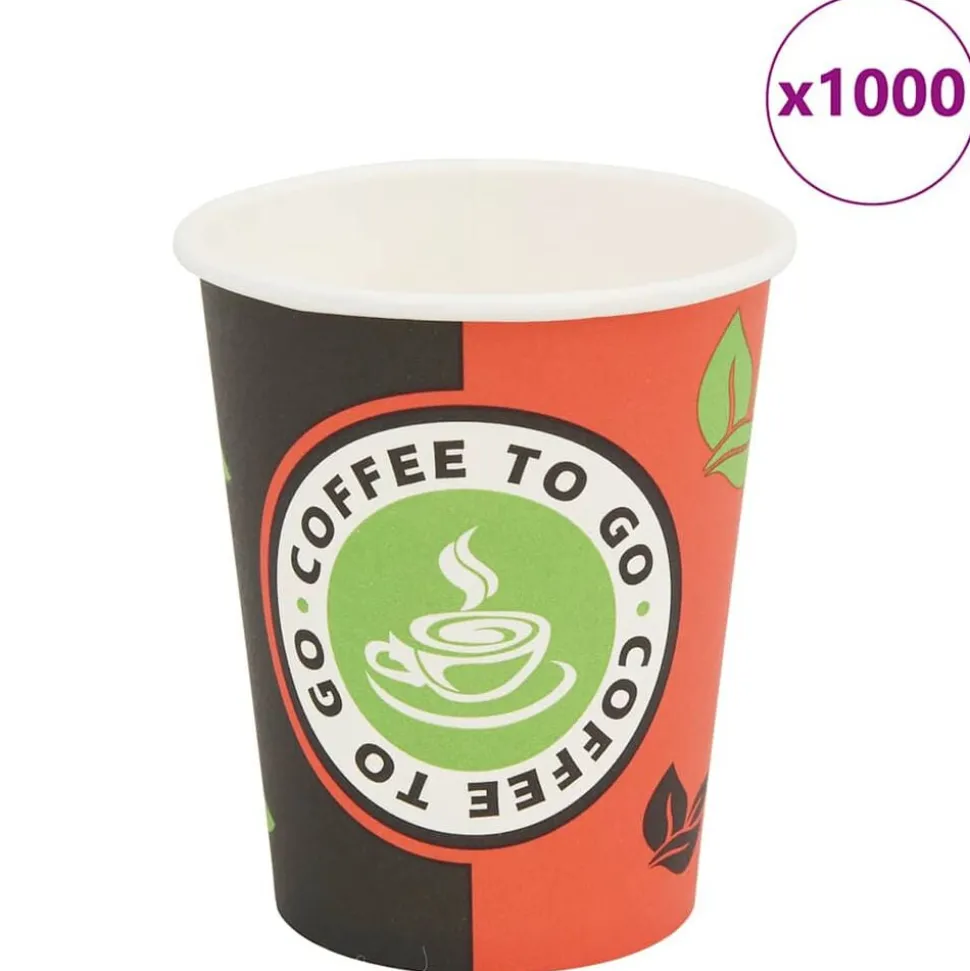vidaXL Wegwerp koffiebekers papier 240 ml (8 oz) 1000 st
