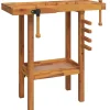 vidaXL Werkbank met bankschroeven 92x48x83 cm massief acaciahout
