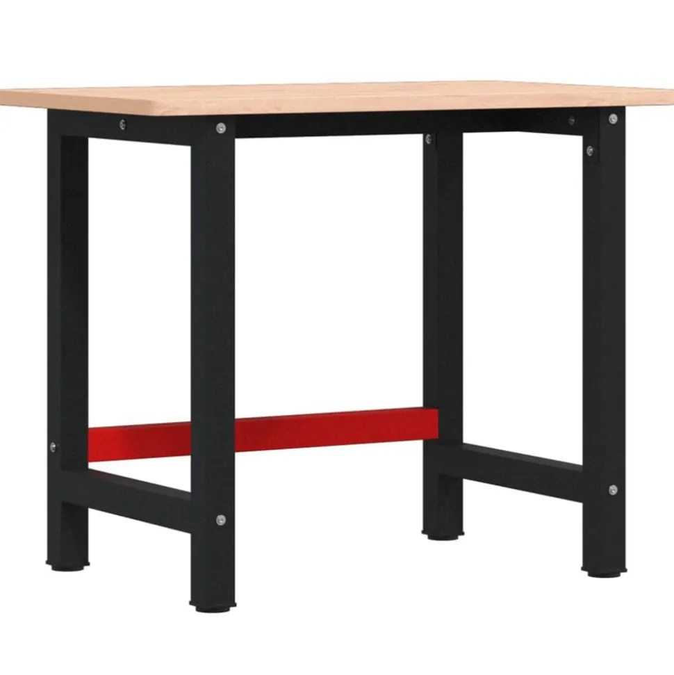 vidaXL Werkbank rechthoekig 100x60x81,5 cm massief beukenhout
