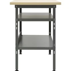 vidaXL Werkbank 120x60x85 cm staal grijs