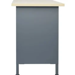 vidaXL Werkbank 120x60x85 cm staal zwart