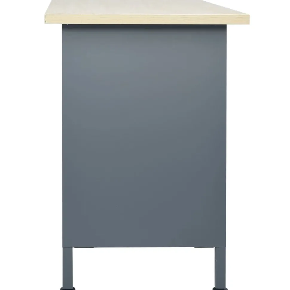 vidaXL Werkbank 120x60x85 cm staal zwart