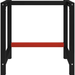 vidaXL Werkbankframe 80x57x79 cm metaal zwart en rood