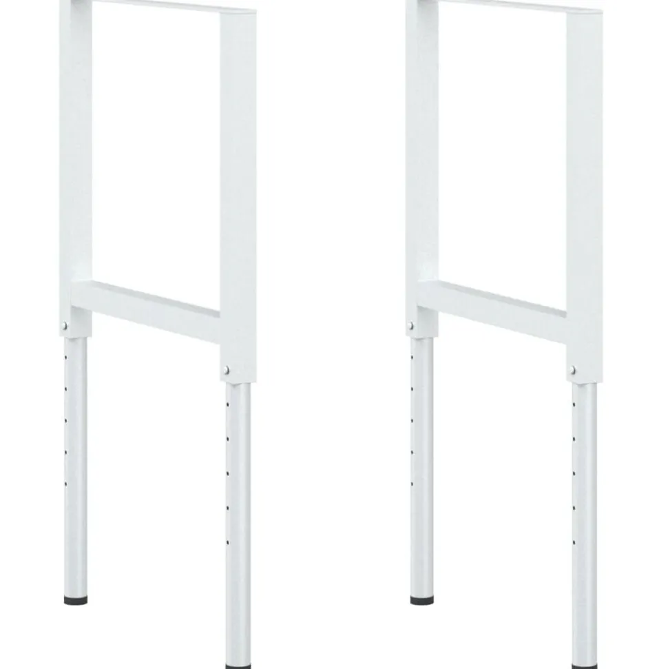 vidaXL Werkbankframes verstelbaar 2 st 55x(69-95,5) cm metaal grijs