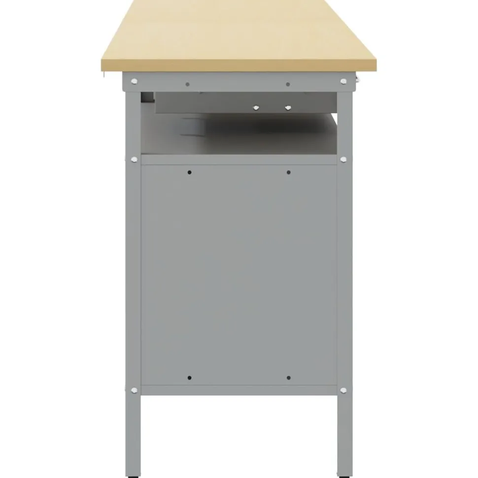 vidaXL Werkbankset met lade 2 pcs Rood en Grijs 200 x 55 x 85 cm