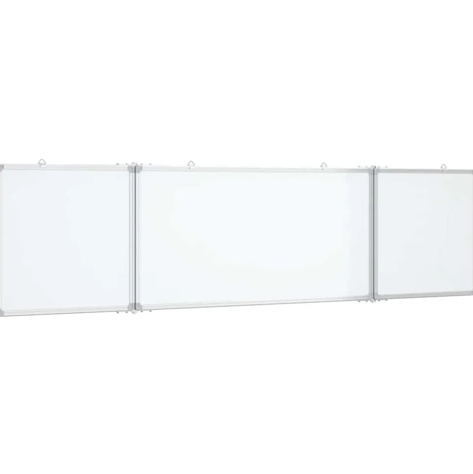 vidaXL Whiteboard magnetisch inklapbaar 160x40x1,7 cm aluminium