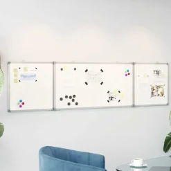 vidaXL Whiteboard magnetisch inklapbaar 160x40x1,7 cm aluminium