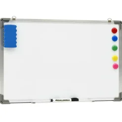vidaXL Whiteboard magnetisch 50x35 cm staal wit