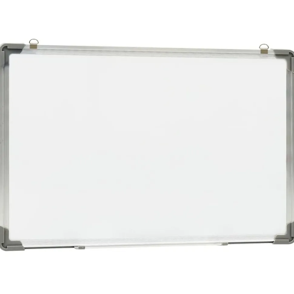 vidaXL Whiteboard magnetisch 50x35 cm staal wit