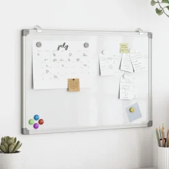 vidaXL Whiteboard magnetisch 40x30x1,7 cm aluminium