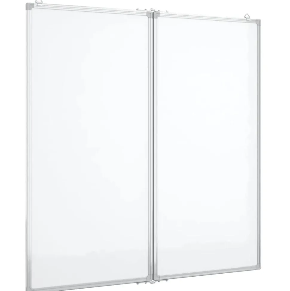 vidaXL Whiteboard magnetisch inklapbaar 80x80x1,7 cm aluminium