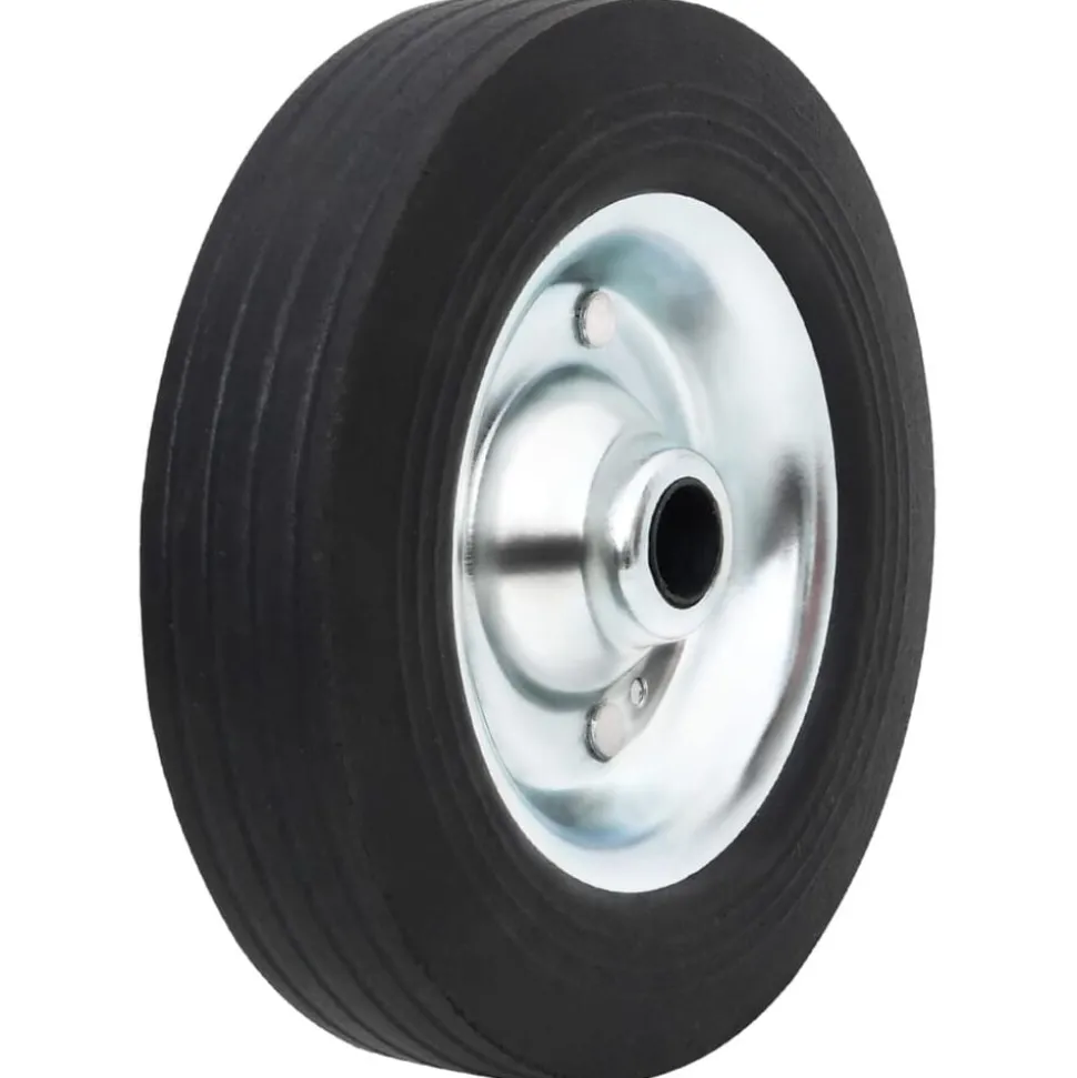 vidaXL Wiel voor stuurwiel Ø20x5 cm massief rubber en staal