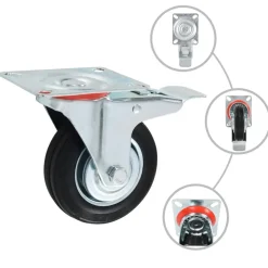 vidaXL Wielen 4 st 100 mm