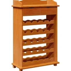 vidaXL Wijnrek Bruin 58 x 28 x 90 cm Massief grenenhout