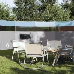 vidaXL Windscherm camping waterdicht 366x152x152 cm blauw