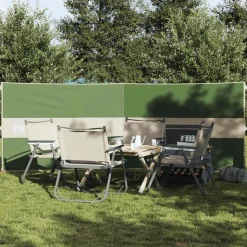 vidaXL Windscherm camping waterdicht 344x120 cm groen