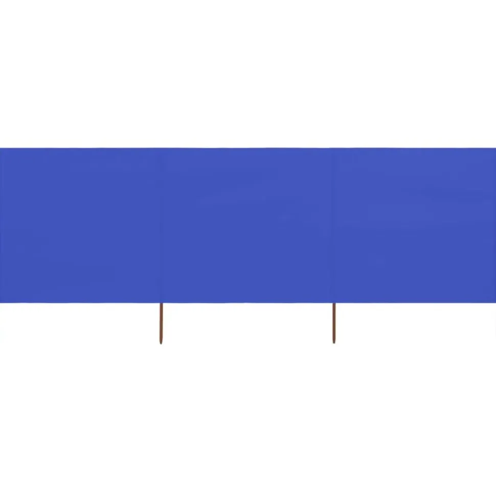 vidaXL Windscherm 3-panelen 400x80 cm stof azuurblauw