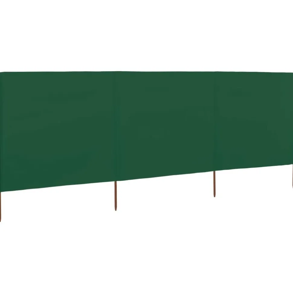 vidaXL Windscherm 3-panelen 400x120 cm stof groen