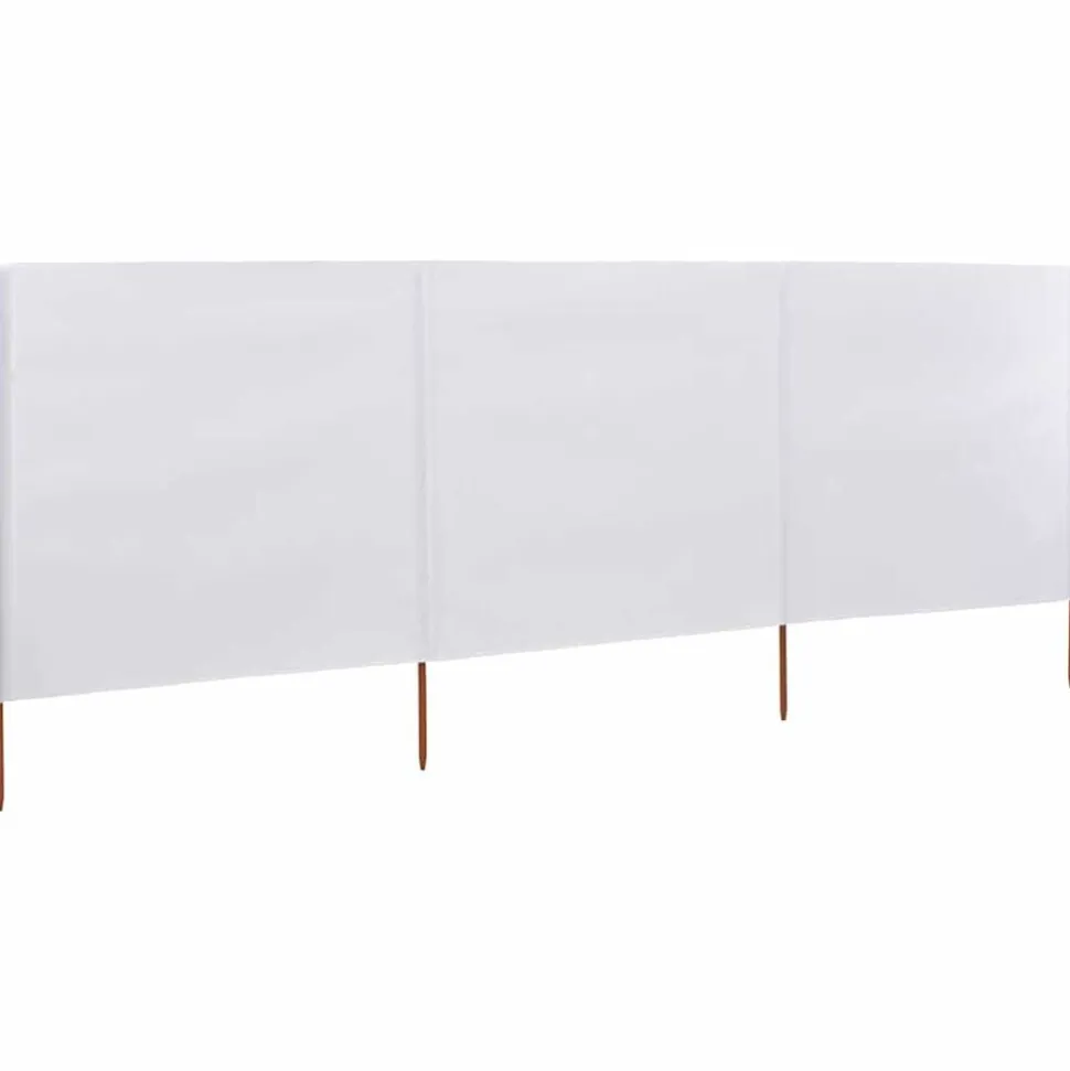 vidaXL Windscherm 3-panelen 400x120 cm stof wit