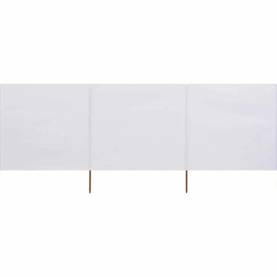 vidaXL Windscherm 3-panelen 400x120 cm stof wit