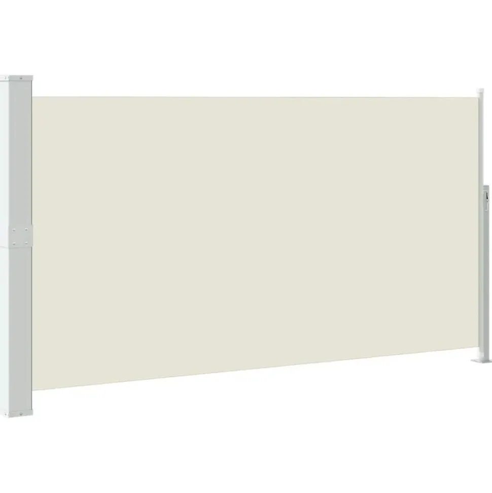 vidaXL Wind-/zonnescherm uittrekbaar 160x300 cm crèmekleurig