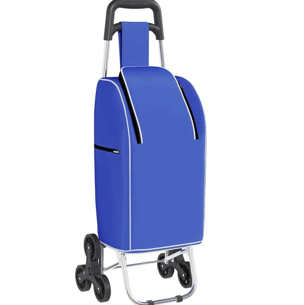 vidaXL Winkel trolley Blauw 39,5 x 33 x 93 cm Oxford stof