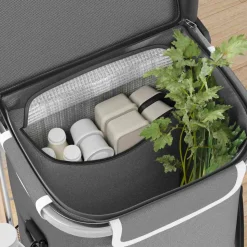 vidaXL Winkel trolley Grijs 36,5 x 46,5 x 100,5 cm Oxford stof
